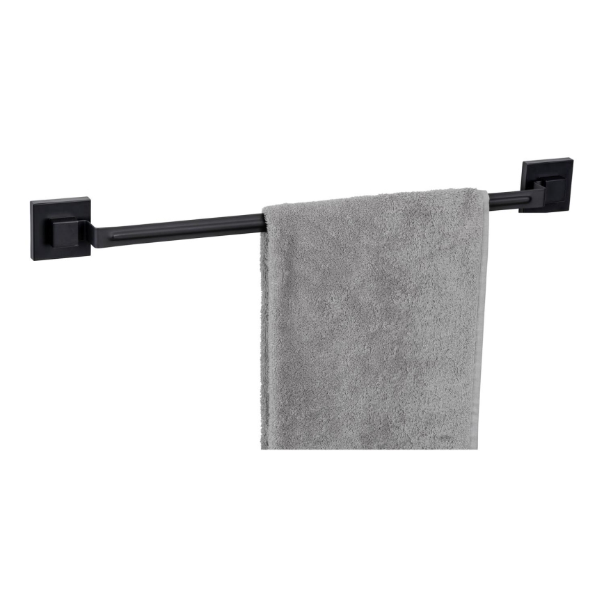 WENKO 71445800 - Vješalica za ručnike VACUUM-LOC QUADRO ED 60,5x6 cm crna