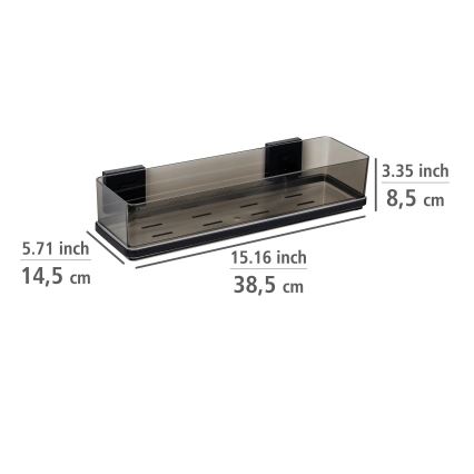 WENKO 71446800 - Polica VACUUM-LOC QUADRO ED 38,5x14,5 cm crna