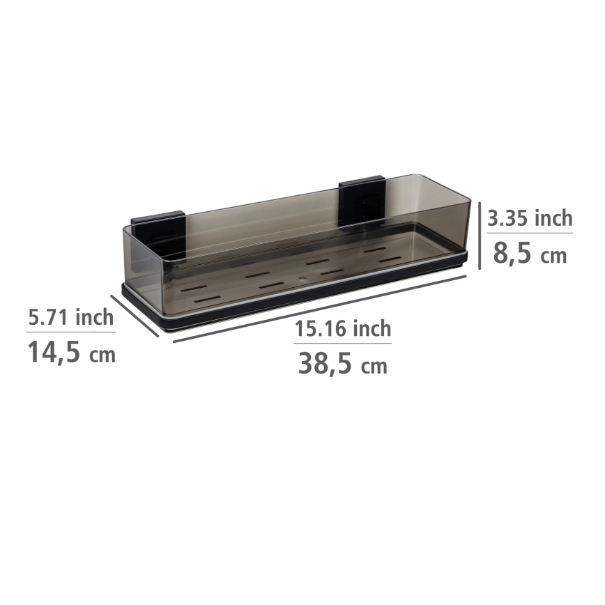 WENKO 71446800 - Polica VACUUM-LOC QUADRO ED 38,5x14,5 cm crna