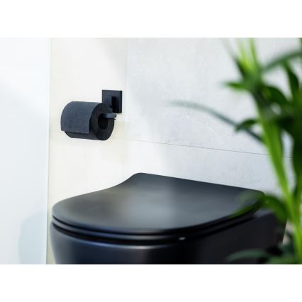 WENKO 71447800 - Držač toaletnog papira VACUUM-LOC QUADRO ED 14x11 cm crni