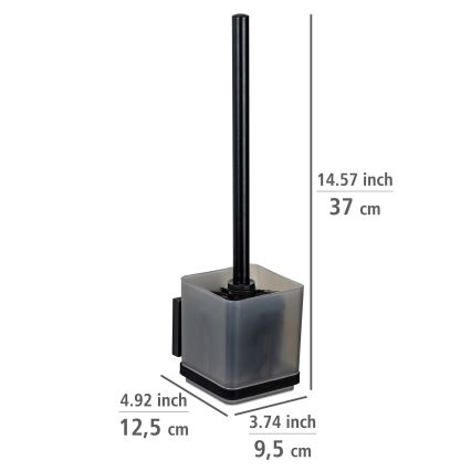 WENKO 71450800 - Set za WC VACUUM-LOC QUADRO ED, 9,5 x 37 cm, crna