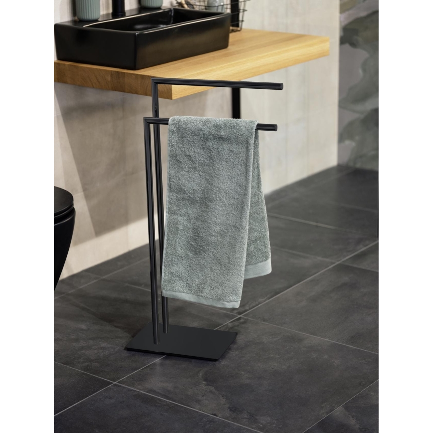 WENKO 71555800 - Stalak za ručnike RECCO 48x80,5 cm crni