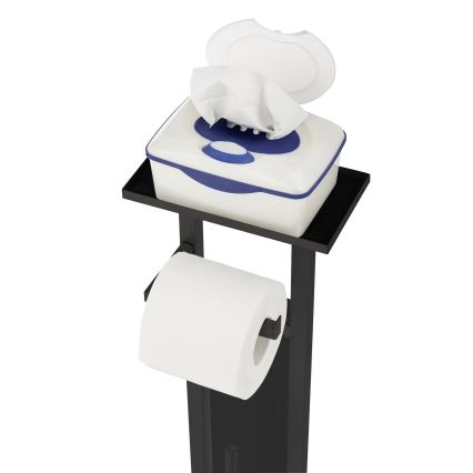 WENKO 71558800 - Set za WC DEBAR 21x70,5 cm nehrđajući čelik/crna