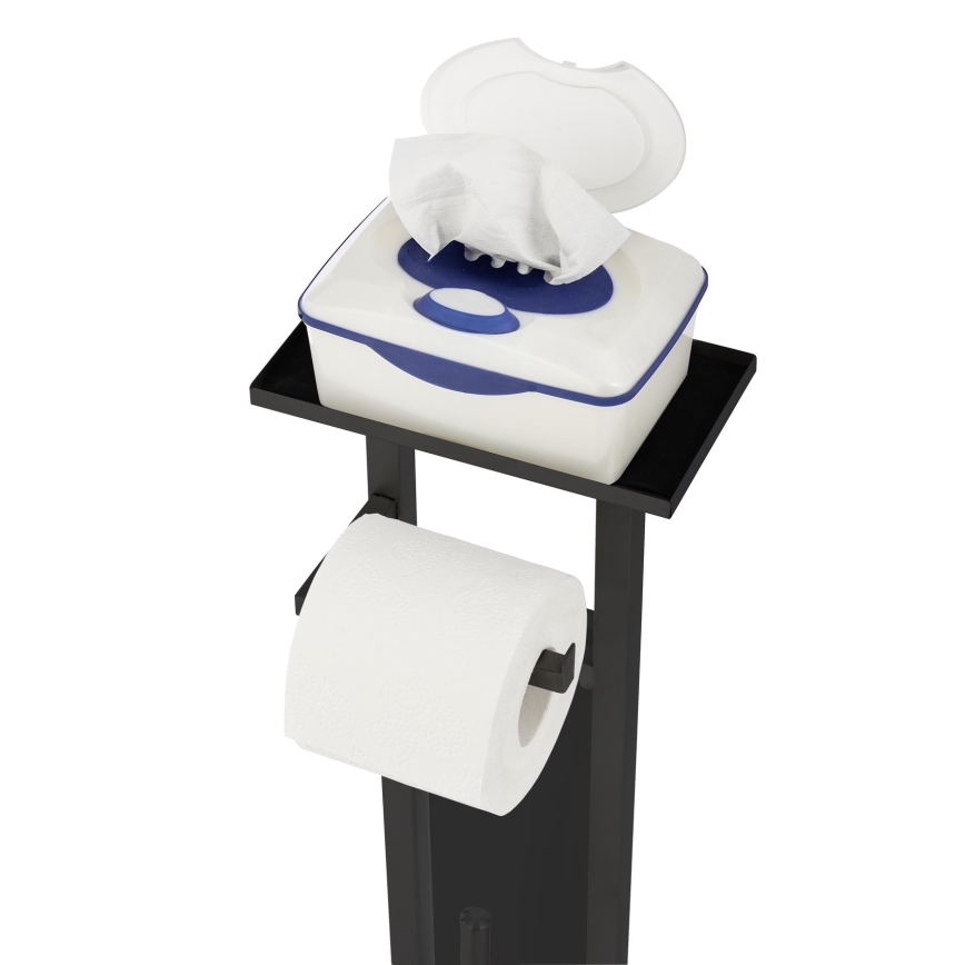WENKO 71558800 - Set za WC DEBAR 21x70,5 cm nehrđajući čelik/crna