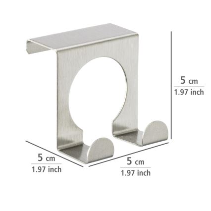 WENKO 8411100 - Kukica 5x5 cm, nehrđajući čelik/srebrna