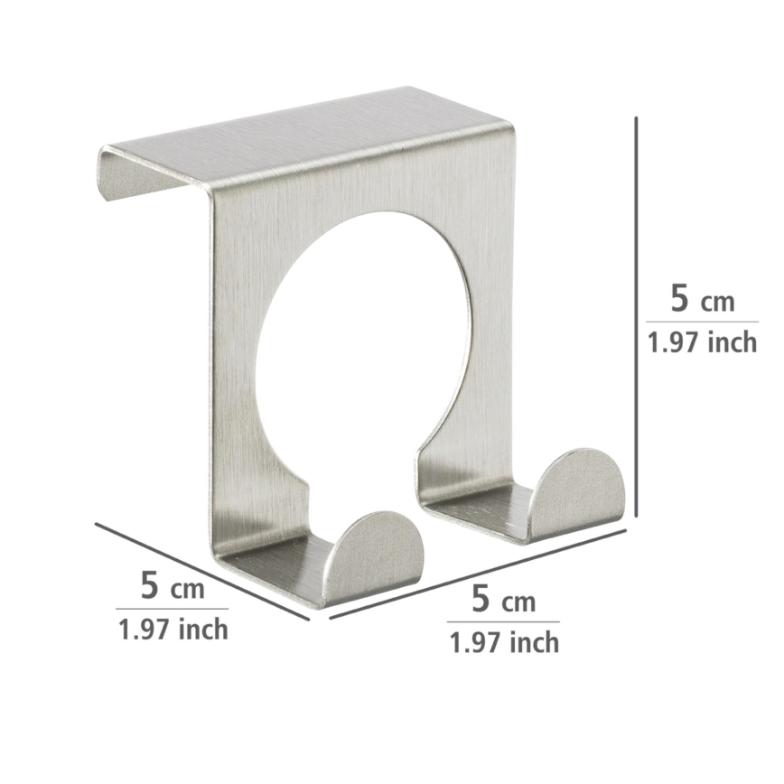 WENKO 8411100 - Kukica 5x5 cm, nehrđajući čelik/srebrna