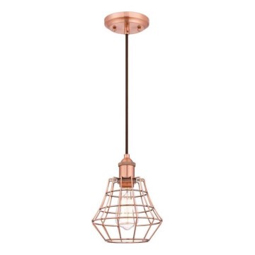 Westinghouse 6105240 - Luster na sajli NATHAN 1xE27/60W/230V promjer 19 cm u boji bakra