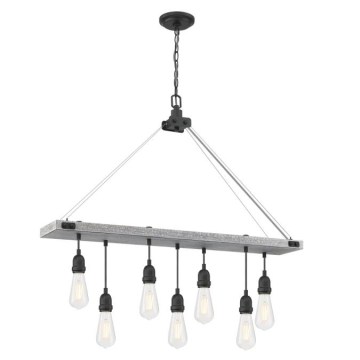 Westinghouse 6116440 - Luster na lancu ASHWOOD 7xE27/60W/230V