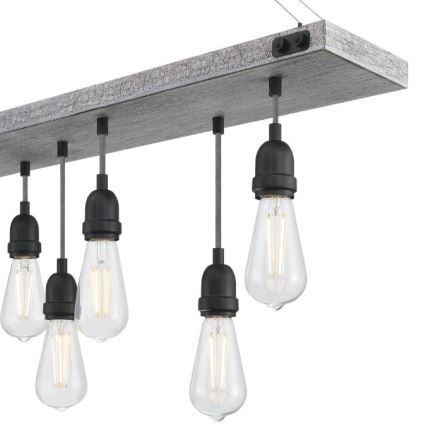 Westinghouse 6116440 - Luster na lancu ASHWOOD 7xE27/60W/230V