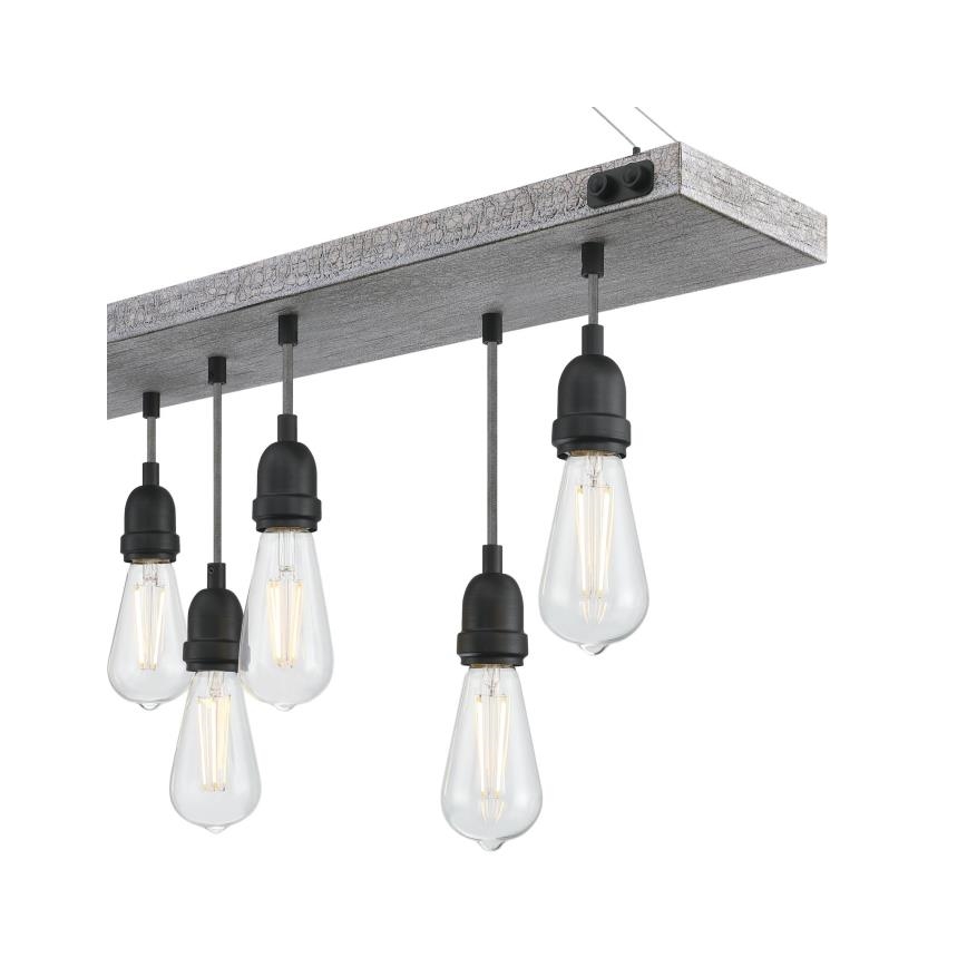 Westinghouse 6116440 - Luster na lancu ASHWOOD 7xE27/60W/230V