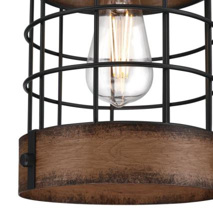 Westinghouse 61179 - Luster na sajli LANGSTON 1xE27/60W/230V barnwood