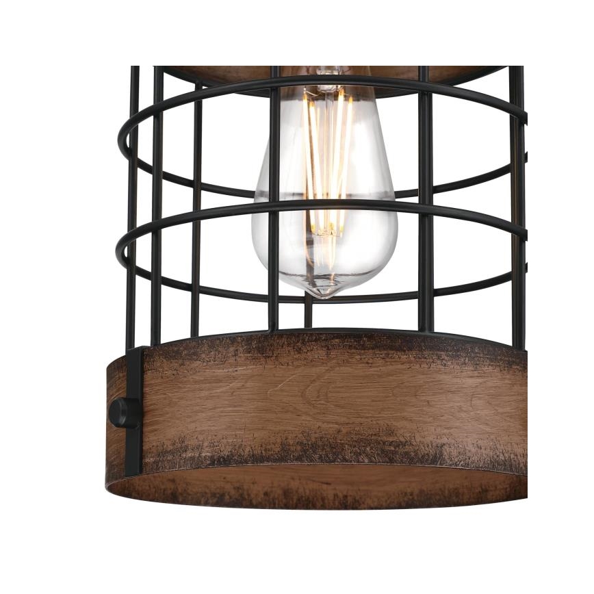 Westinghouse 61179 - Luster na sajli LANGSTON 1xE27/60W/230V Ø 19 cm izgled starog drva