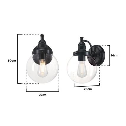 Westinghouse 61239 - Vanjska zidna lampa EDDYSTONE 1xE27/60W/230V IP44
