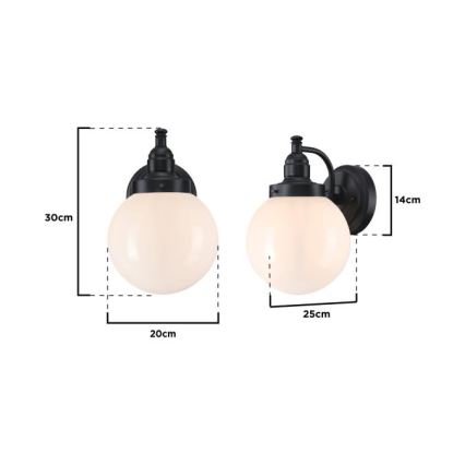 Westinghouse 61240 - Vanjska zidna lampa EDDYSTONE 1xE27/60W/230V IP44