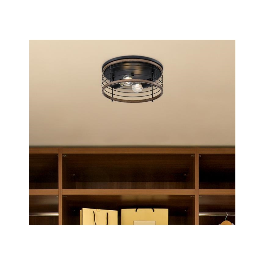 Westinghouse 61250 - Stropna svjetiljka ACKTON 2xE27/60W/230V barnwood