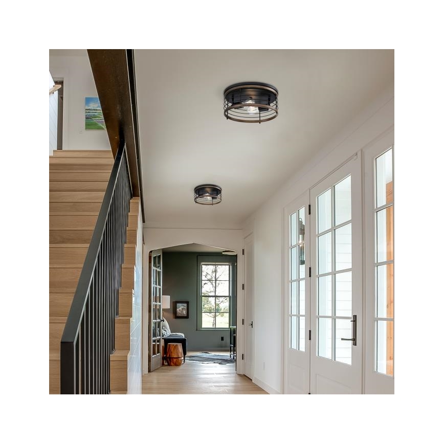 Westinghouse 61250 - Stropna svjetiljka ACKTON 2xE27/60W/230V barnwood