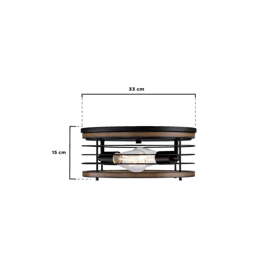 Westinghouse 61250 - Stropna svjetiljka ACKTON 2xE27/60W/230V barnwood