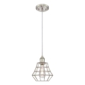 Westinghouse 6337240 - Luster na sajli NATHAN 1xE27/60W/230V Ø 19 cm srebrni