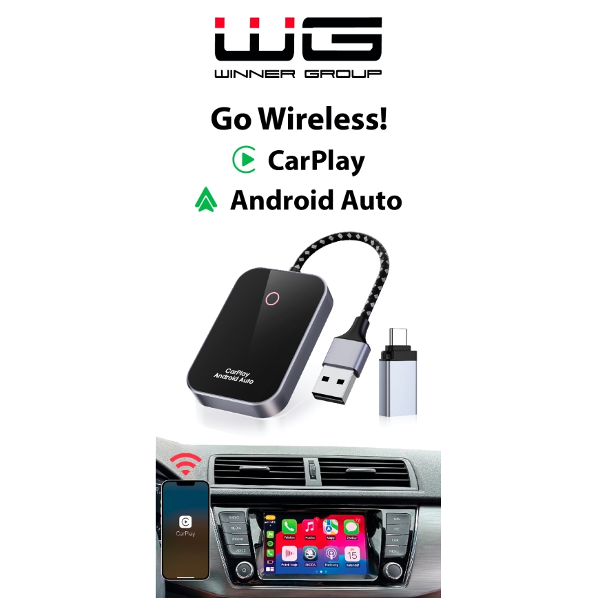Winner Group-Adapter GoWireless! za bežično povezivanje CarPlay i Android Automobil
