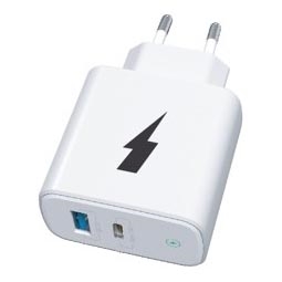 Winner Group - Adapter za brzo punjenje 1xUSB-C + 1xUSB-A Power Delivery 38W bijela