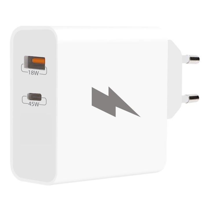 Winner Group - Adapter za brzo punjenje 1xUSB-C + 1xUSB-A Power Delivery 45W bijela