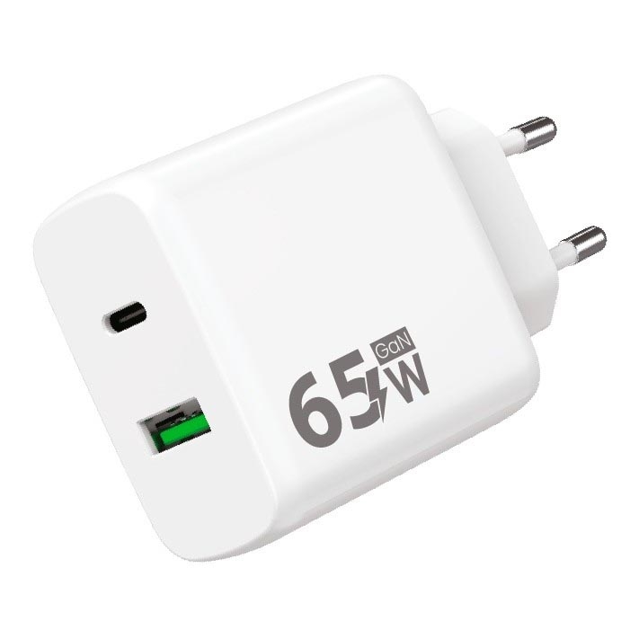 Winner Group - Adapter za brzo punjenje 1xUSB-C + 1xUSB-A Power Delivery 65W bijela