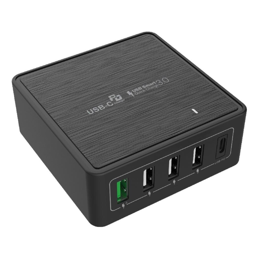 Winner Group - Adapter za brzo punjenje 5xUSB-C Power Delivery 60W crna