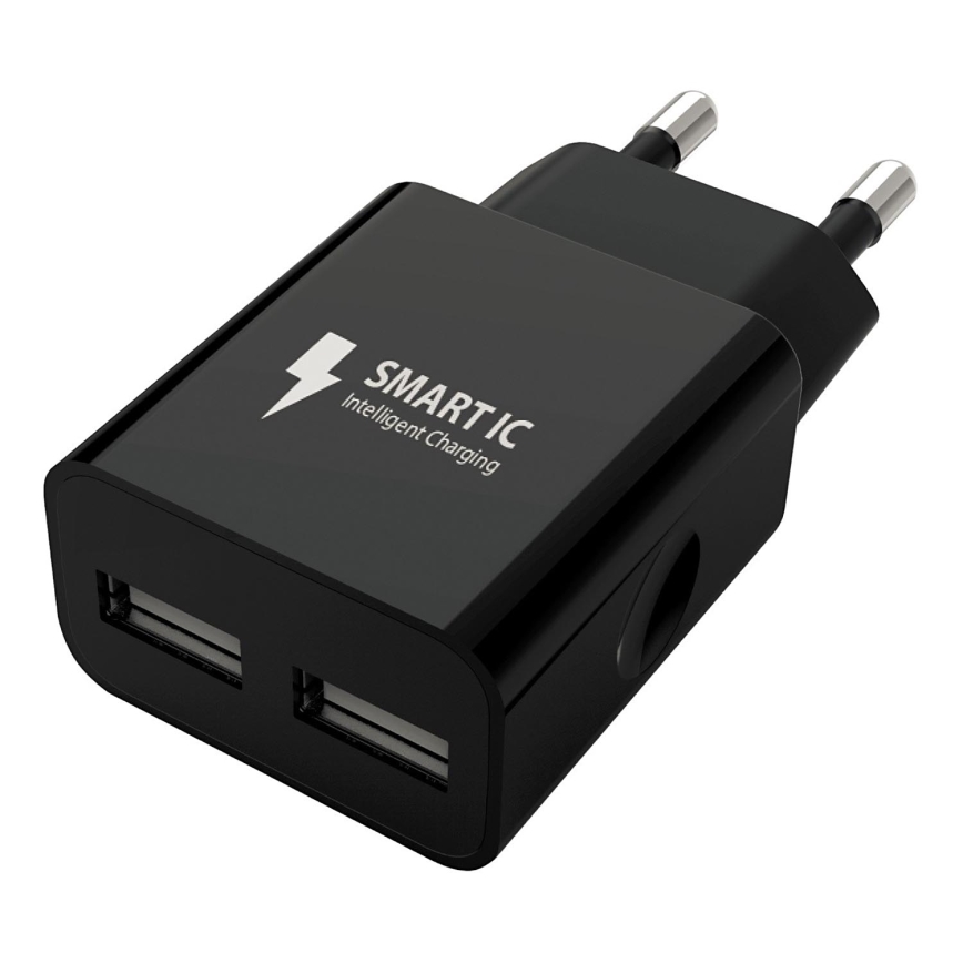 Winner Group - Adapter za punjenje 2xUSB-A 12W crna