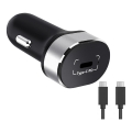 Winner Group - Auto punjač 1xUSB-C Power Delivery 20W + USB kabel USB-C / USB-C 1 m crna