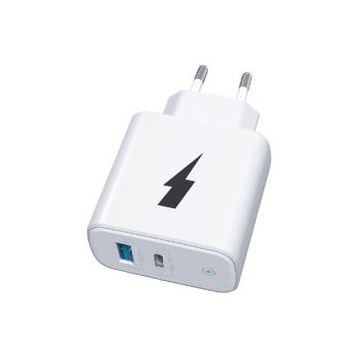 Winner Group - Brzi punjač adapter 1xUSB-C + 1xUSB-A Power Delivery 38W bijela