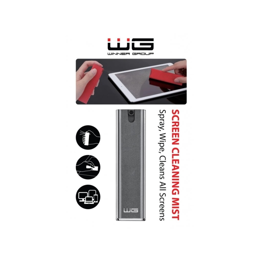 Winner Group - Čistač zaslona 2 u 1 crna