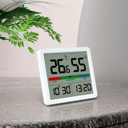 Winner Group - Digitalni termometar s LCD zaslonom i higrometrom 2xCR2032 bijela
