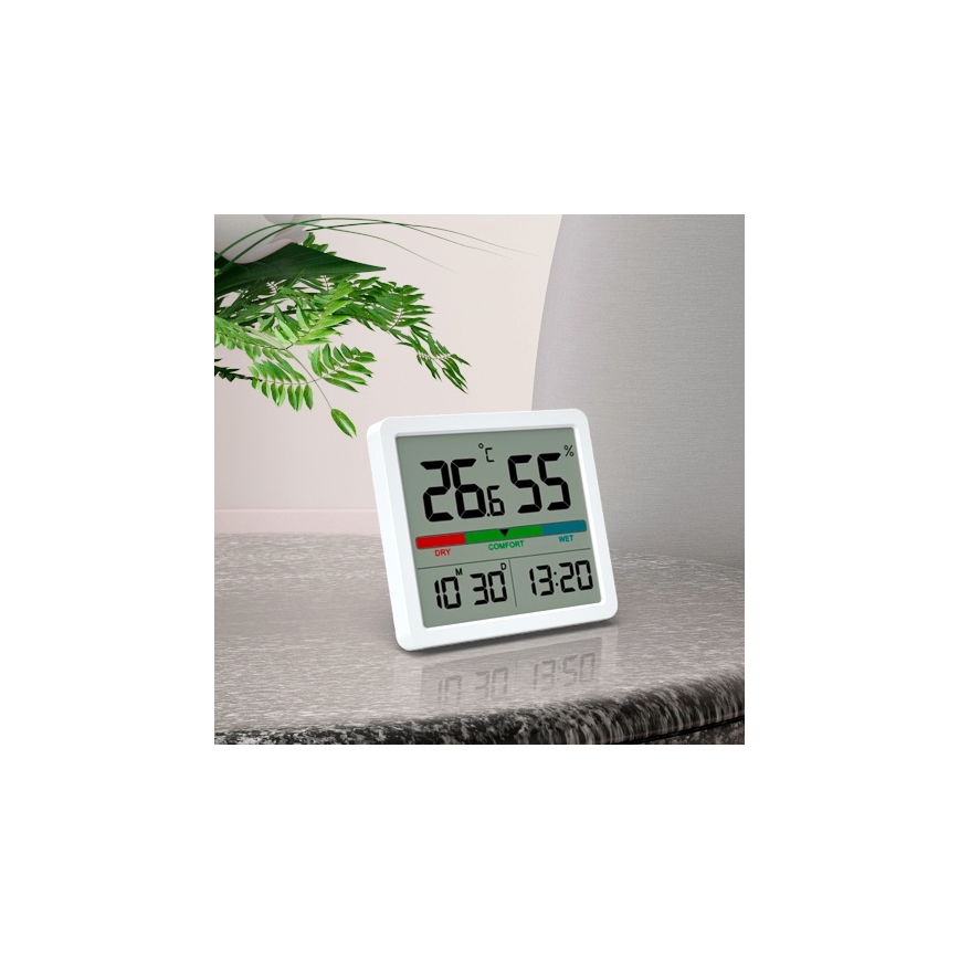 Winner Group - Digitalni termometar s LCD zaslonom i higrometrom 2xCR2032 bijela