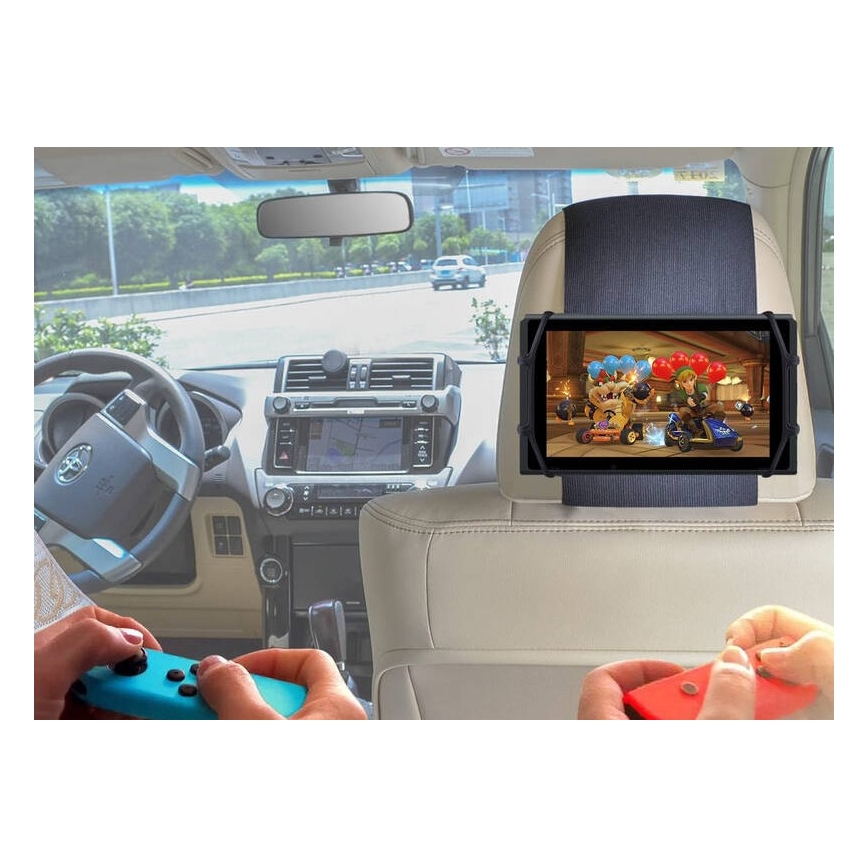 Winner Group - Držač za tablet za naslon za auto s čičak trakom crni