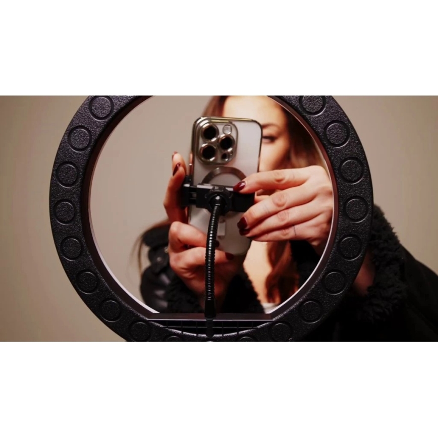 Winner Group - LED RGB stojeća lampa s podesivim osvjetljenjem, stativom i držačem za vlog LED/10W/5V