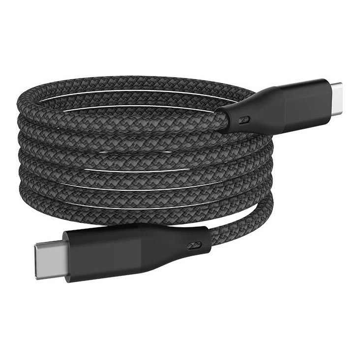 Winner Group - Magnetski USB kabel USB-C / USB-C 60W 1m crna