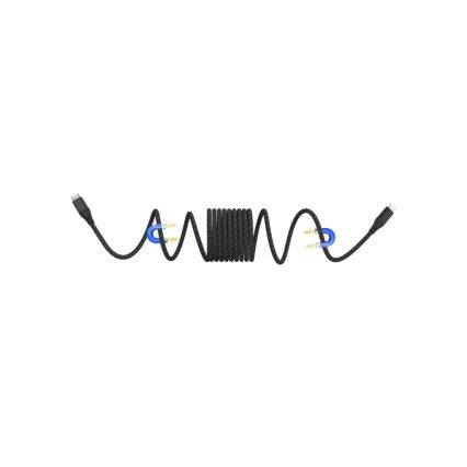Winner Group - Magnetski USB kabel USB-C / USB-C 60W 1m crna