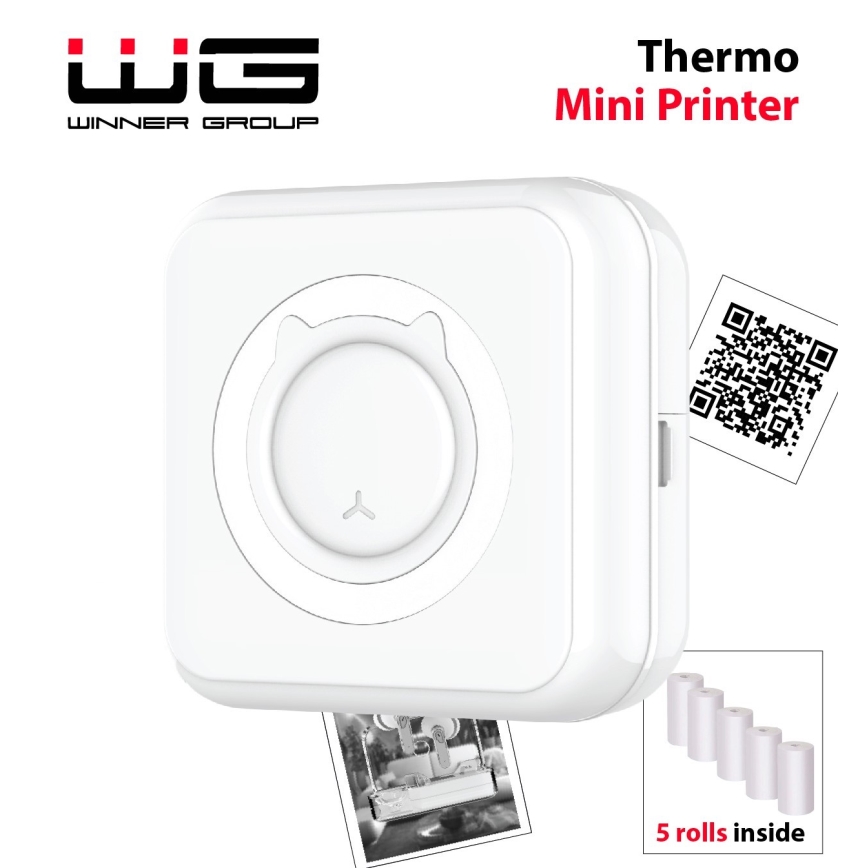 Winner Group - Mini termalni printer 800 mAh bijela