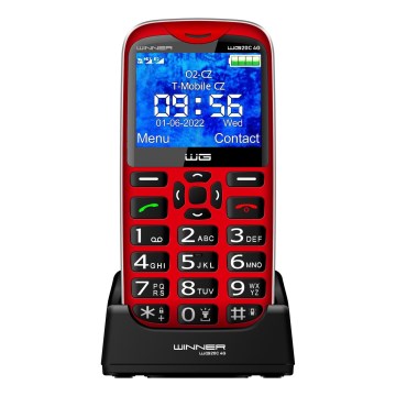 Winner Group - Mobitel za starije osobe 1600 mAh crvena