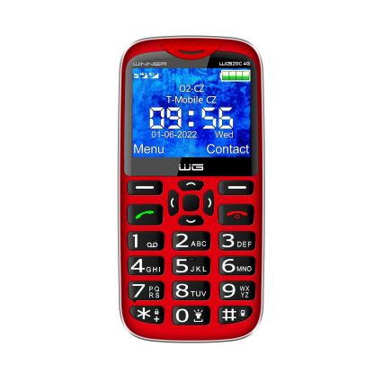 Winner Group - Mobitel za starije osobe 1600 mAh crvena
