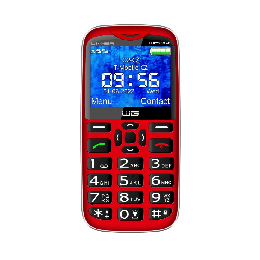 Winner Group - Mobitel za starije osobe 1600 mAh crvena