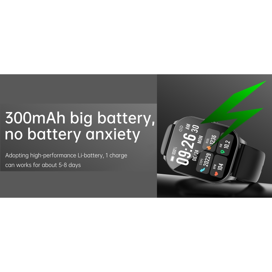 Winner Group - Pametni sat AirFlexOn 300 mAh IP68 srebrna