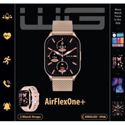 Winner Group - Pametni sat AirFlexOne+ 300 mAh IP68 zlatni