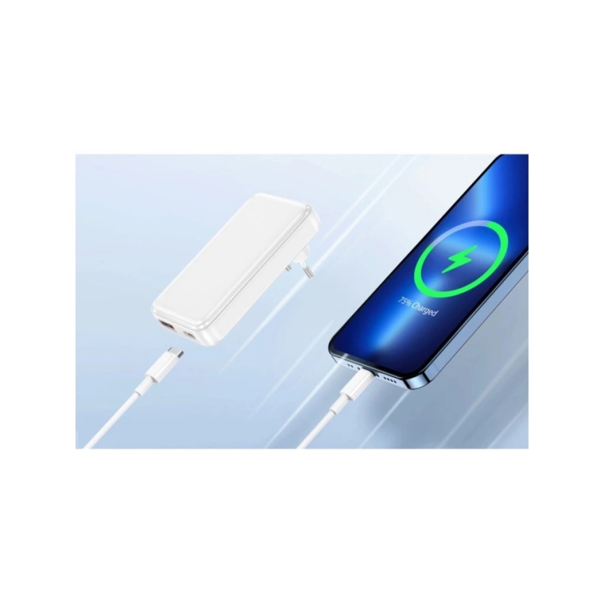 Winner Group - Punjač GaN 1xUSB-A + 1xUSB-C 30W bijeli