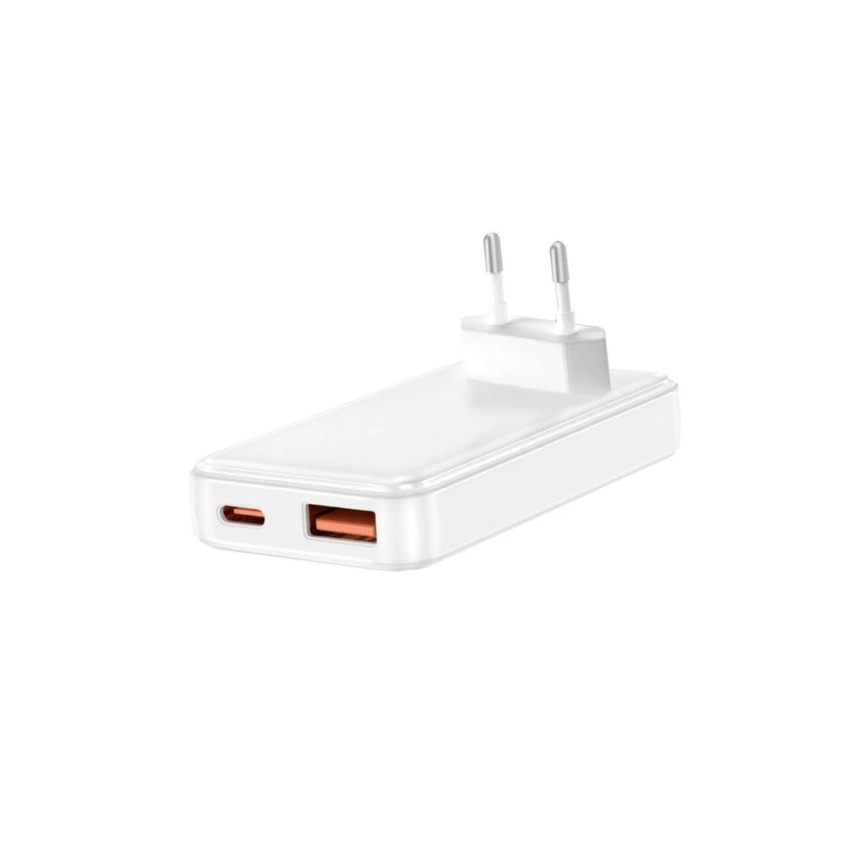 Winner Group - Punjač GaN 1xUSB-A + 1xUSB-C 30W bijeli