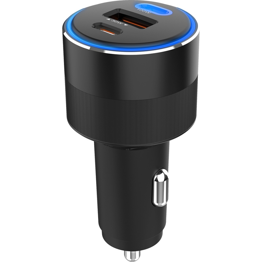 Winner Group - Punjač za auto 2xUSB-C + 1xUSB-A Power Delivery 130W crna