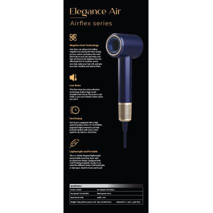 Winner Group - Sušilo za kosu s ionizatorom Elegance Air 1600W/230V plava SCHUKO