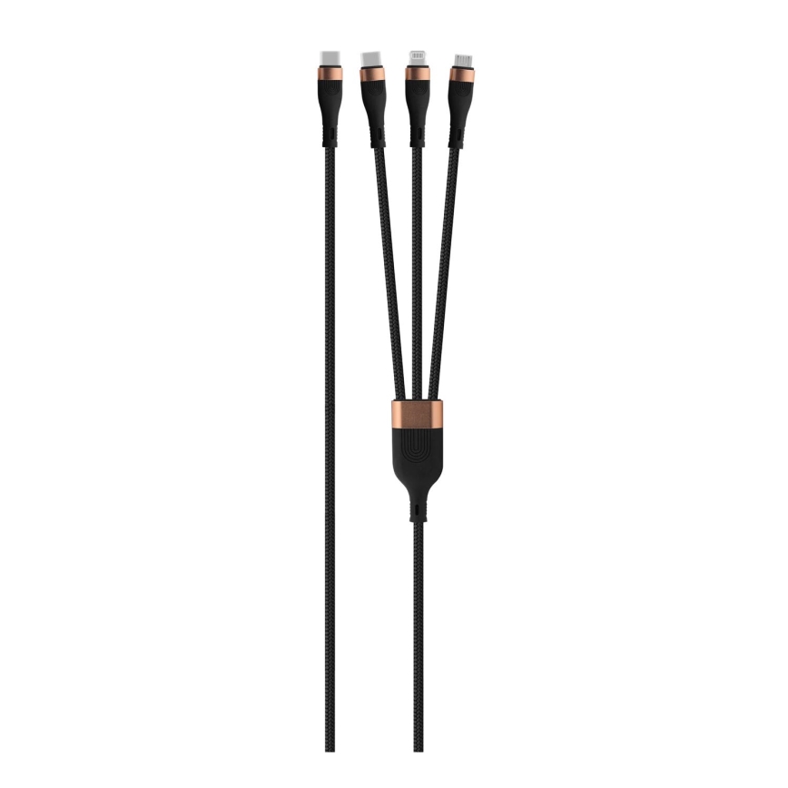 Winner Group -USB kabel 3u1 USB-C / Lightning, USB-C i Micro USB 100W 1,5m crna