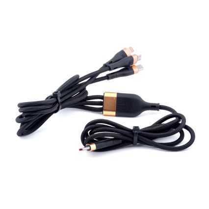 Winner Group -USB kabel 3u1 USB-C / Lightning, USB-C i Micro USB 100W 1,5m crna