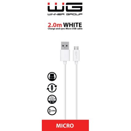 Winner Group - USB kabel Micro USB / USB-A 2m bijela